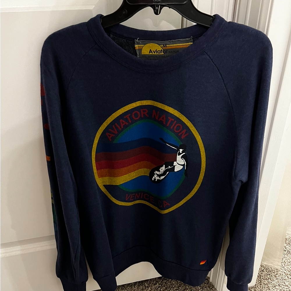 navy blue aviator nation sweatshirt